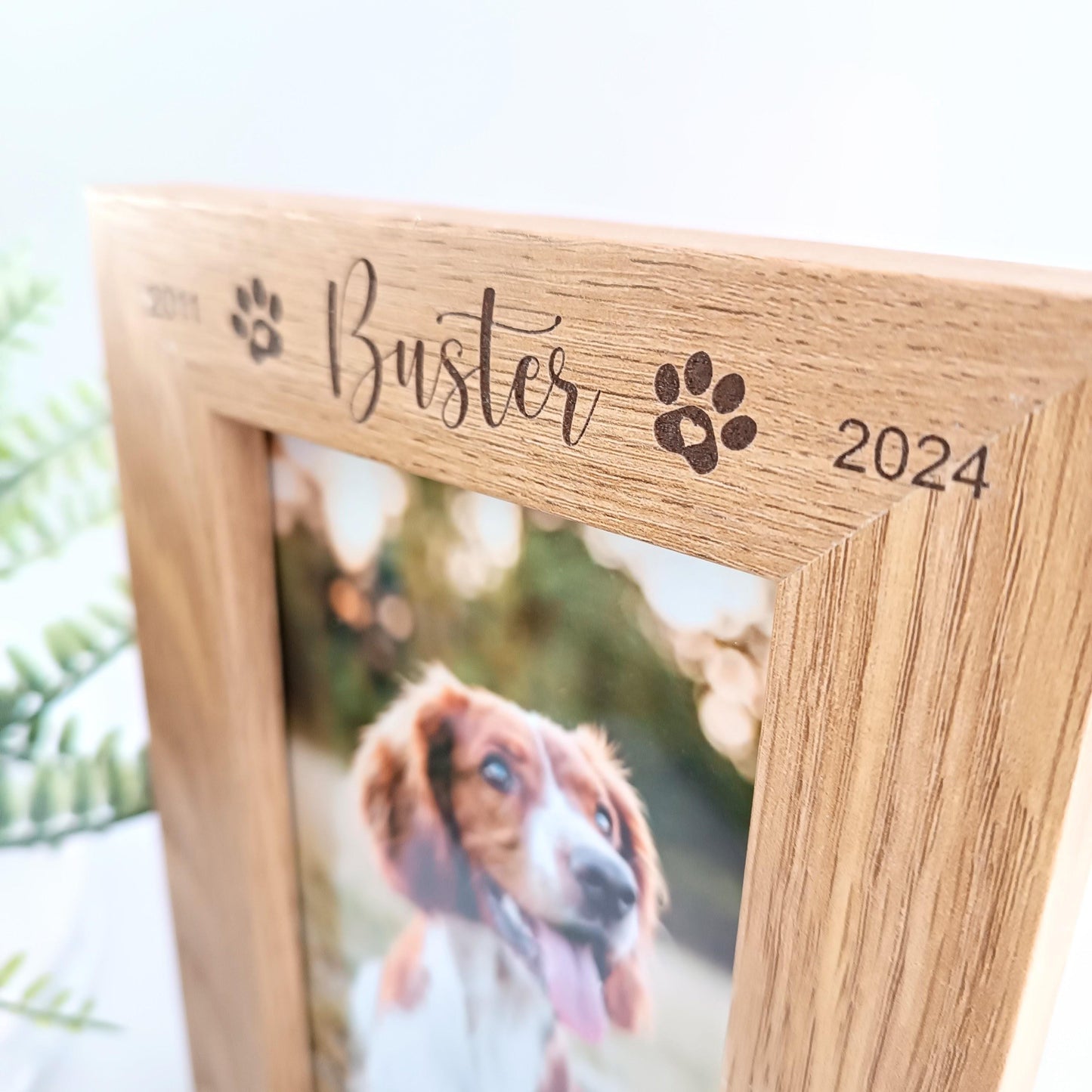 Personalised Pet Photo Frame | Pet Memorial | Pet Bereavement Frame | Loss of Dog | Wooden Frame