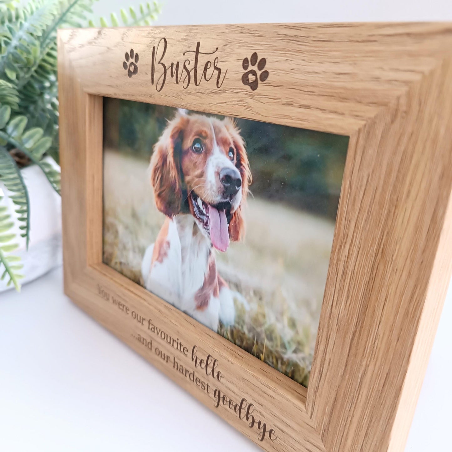Personalised Pet Photo Frame | Pet Memorial | Pet Bereavement Frame | Loss of Dog | Wooden Frame