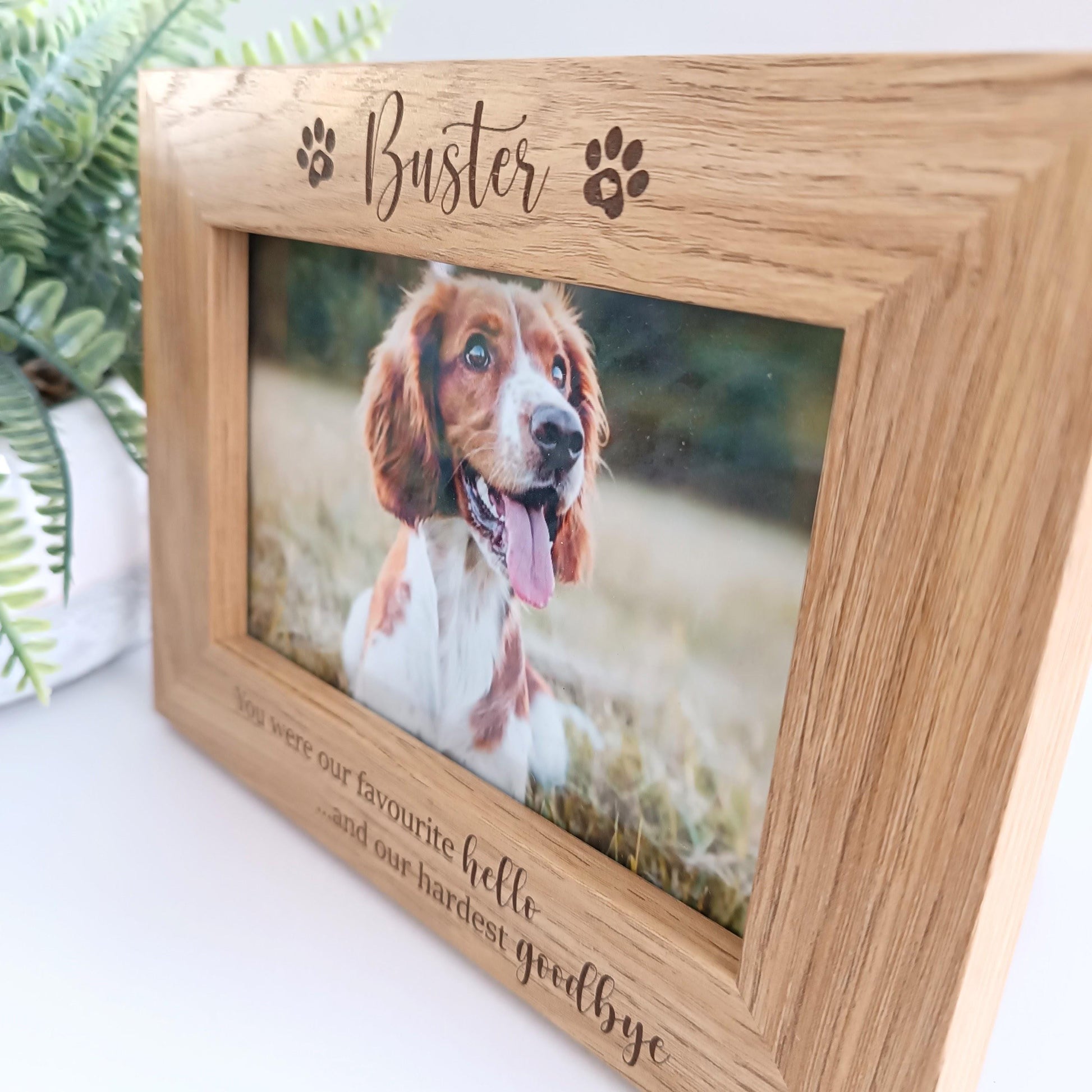 Personalised Pet Photo Frame | Pet Memorial | Pet Bereavement Frame | Loss of Dog | Wooden Frame