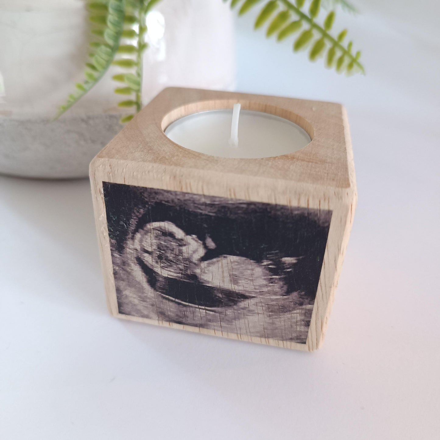 Personalised Scan Photo Candle / Babyloss Awareness Week / Remembrance / BLAW / Personalised / Miscarriage Candle