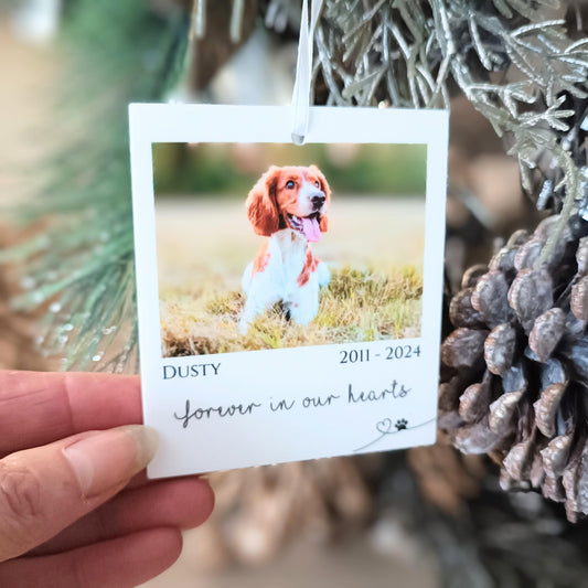Polaroid Gift | Photo Car Ornament Gift | Christmas Tree Photo | Personalised Pet Polaroid