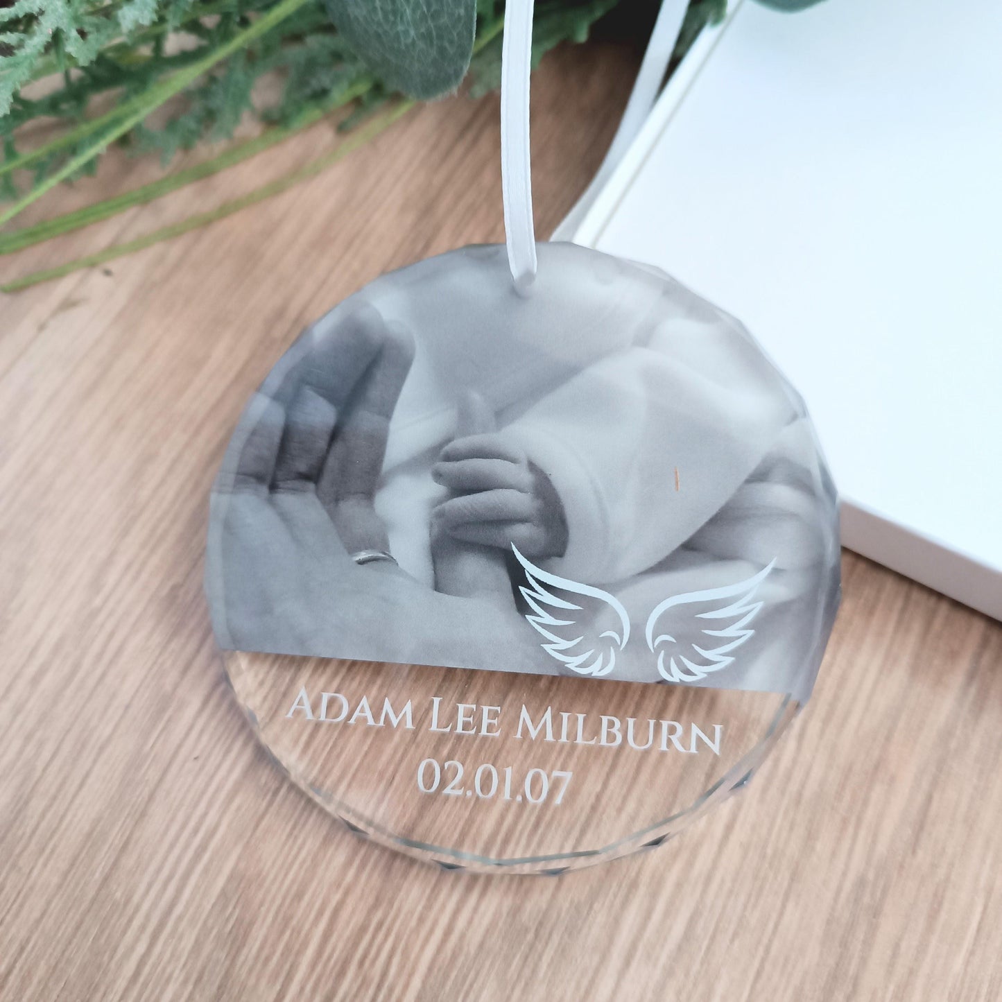 Photo Christmas Tree Ornament | Christmas Bauble | Hanging Decoration | Christmas Ornament | Angel Wings