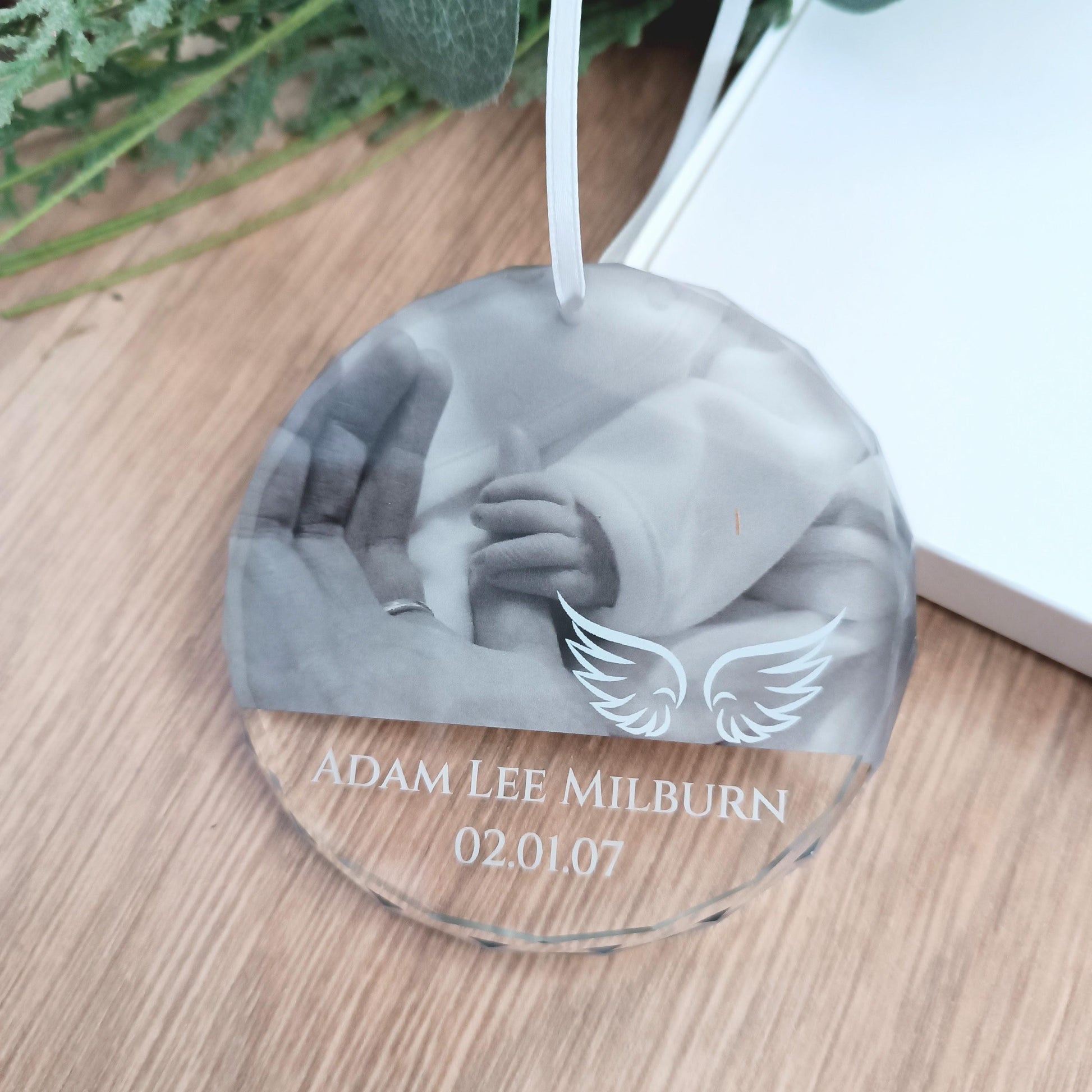 Photo Christmas Tree Ornament | Christmas Bauble | Hanging Decoration | Christmas Ornament | Angel Wings