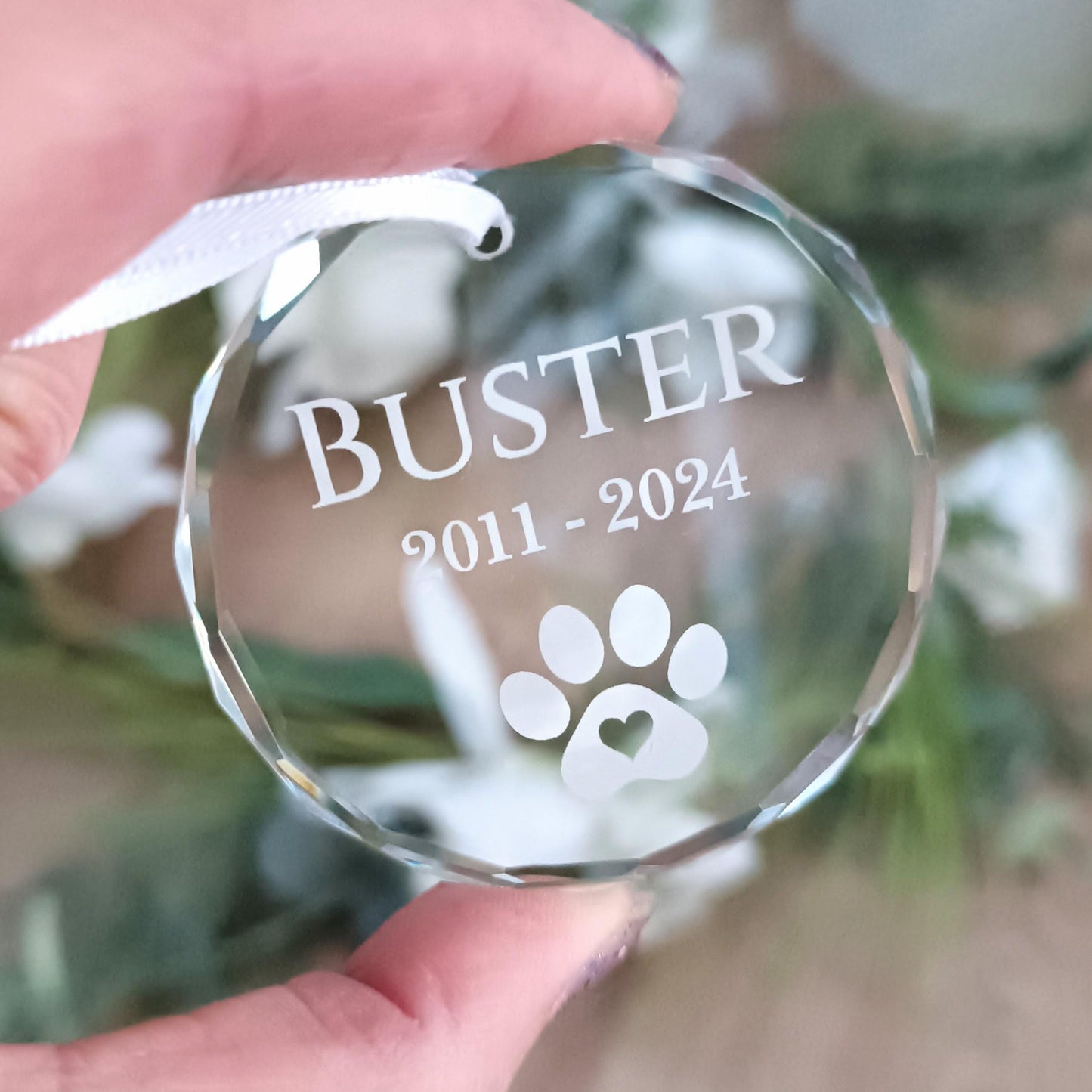 PAW Print Christmas Tree Ornament | Pet Christmas Bauble | Hanging Decoration | Christmas Tree Pet Ornament