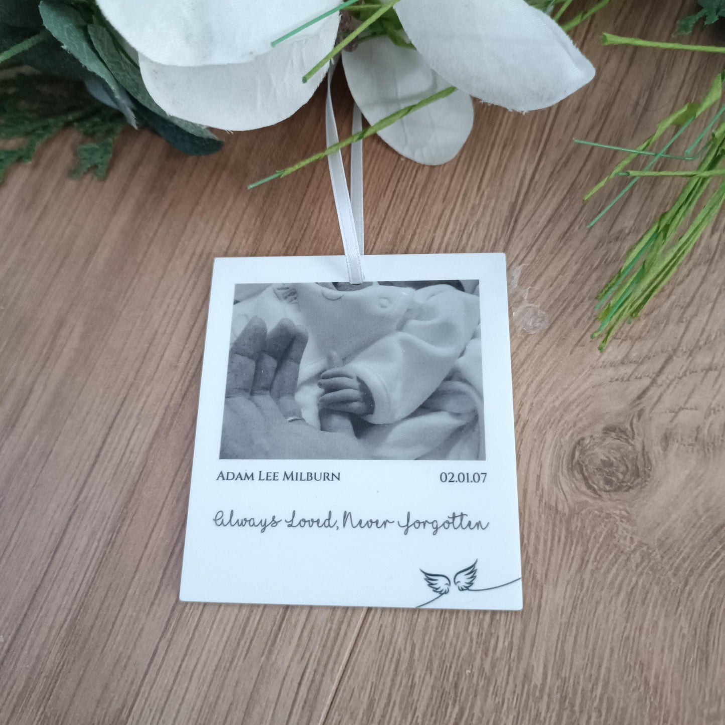 Polaroid Decoration | Photo Car Ornament | Christmas Tree Photo | Angel Wings | Personalised Polaroid