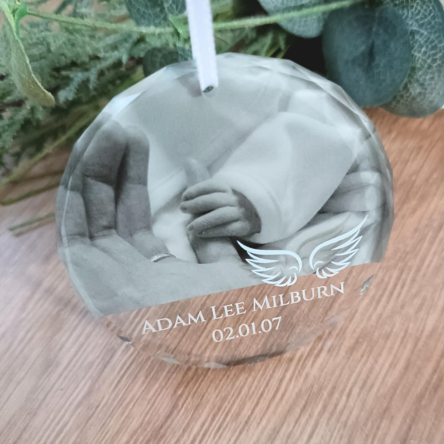 Photo Christmas Tree Ornament | Christmas Bauble | Hanging Decoration | Christmas Ornament | Angel Wings