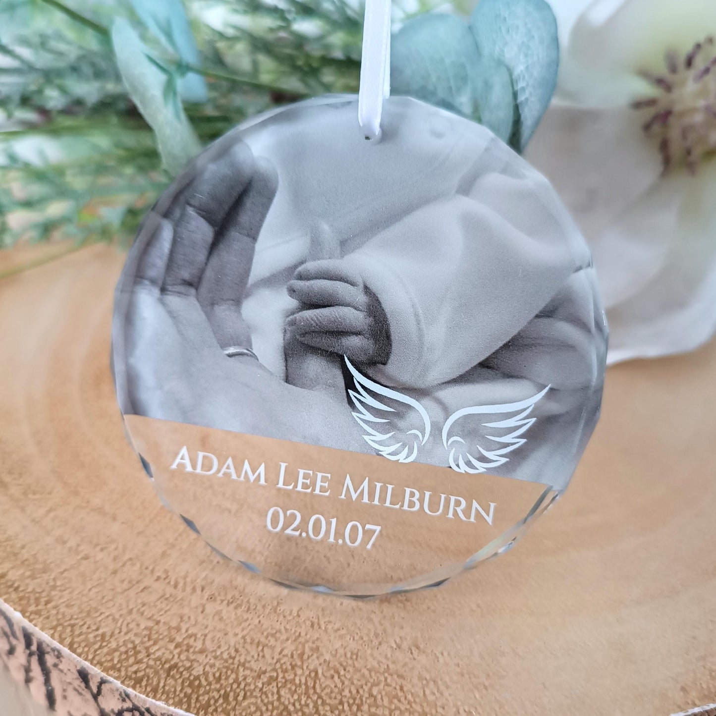 Photo Christmas Tree Ornament | Christmas Bauble | Hanging Decoration | Christmas Ornament | Angel Wings