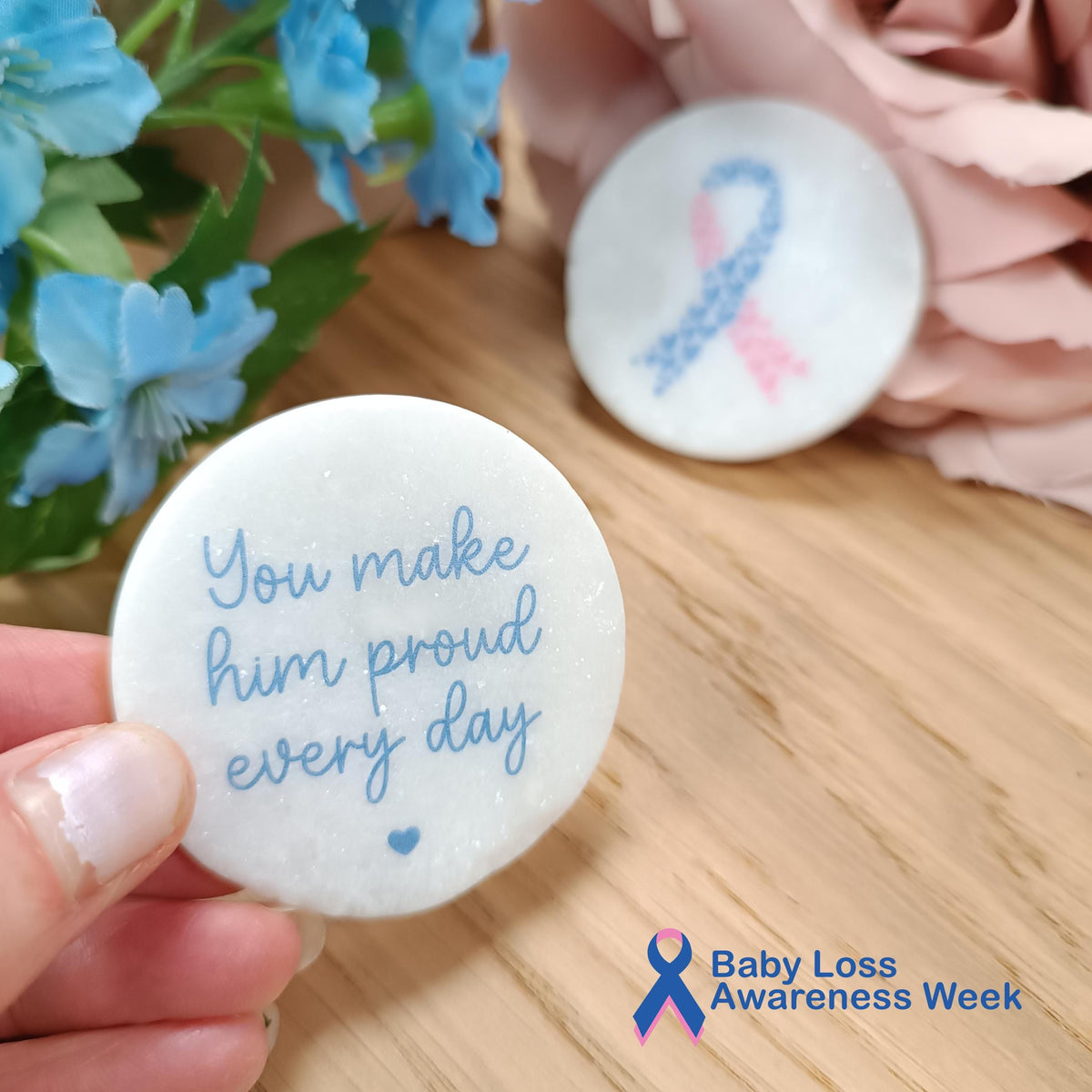 Babyloss Awareness Pocket Pebble | BLAW2025 | Baby Loss Awareness Week | Pocket Hug