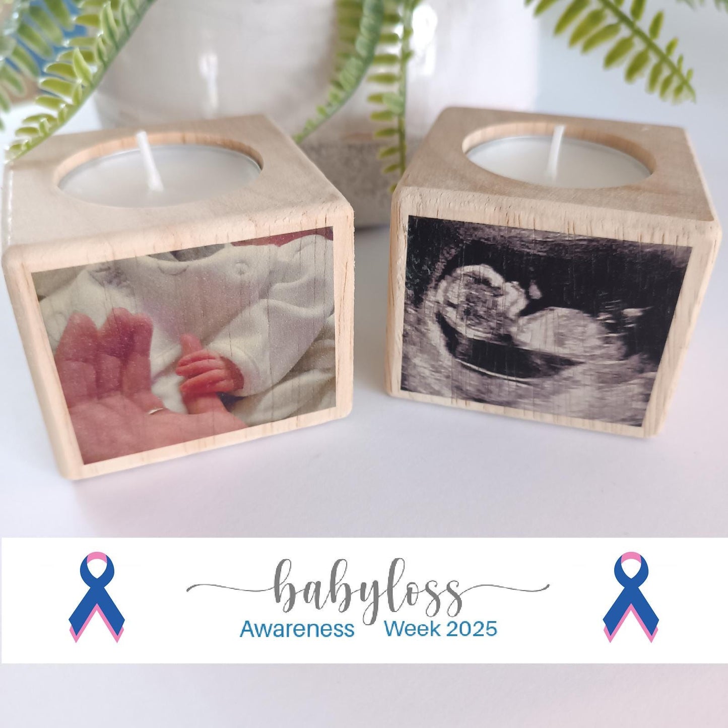 Personalised Photo Memorial Candle / Babyloss Awareness Week / Remembrance / BLAW / Personalised / Miscarriage / Stillbirth