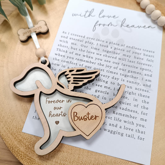 Memorial Dog Gift | Loss of Dog | Dog Christmas Tree | Memoria Pet Poem Gift