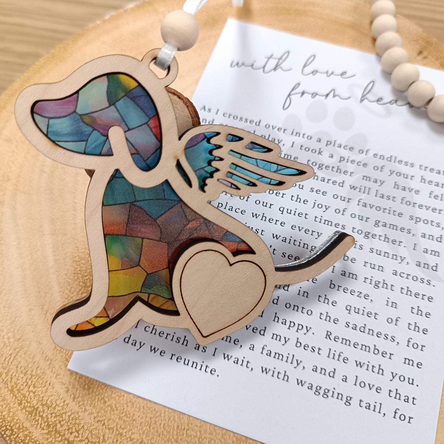 Memorial Dog Suncatcher Gift | Loss of Dog | Dog Christmas Tree | Memorial Pet Poem Gift