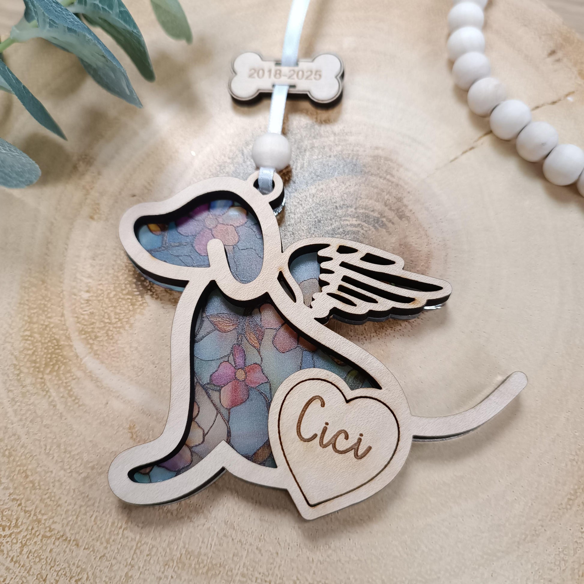 Memorial Dog Suncatcher Gift | Loss of Dog | Dog Christmas Tree | Memorial Pet Poem Gift