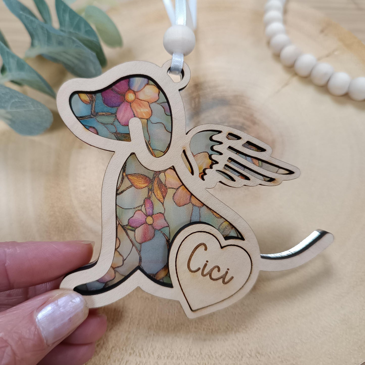 Memorial Dog Suncatcher Gift | Loss of Dog | Dog Christmas Tree | Memorial Pet Poem Gift