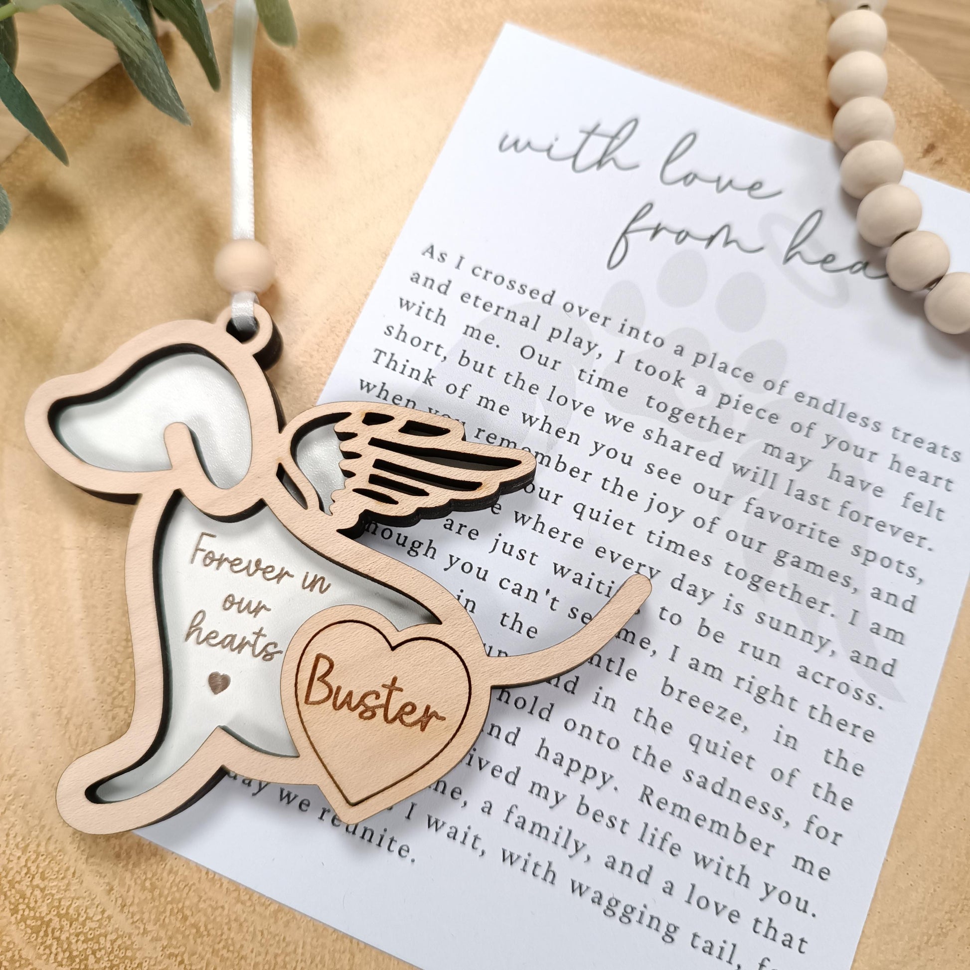 Memorial Dog Gift | Loss of Dog | Dog Christmas Tree | Memoria Pet Poem Gift