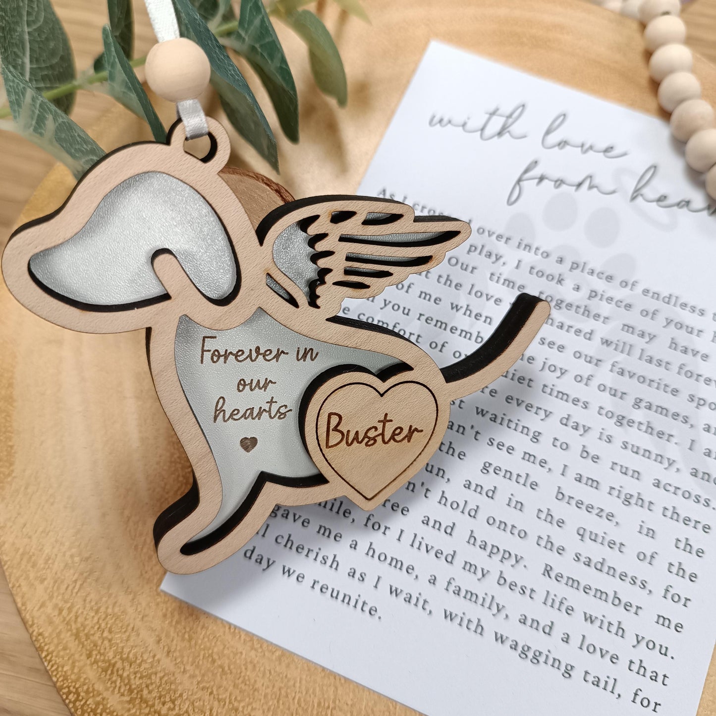 Memorial Dog Gift | Loss of Dog | Dog Christmas Tree | Memoria Pet Poem Gift