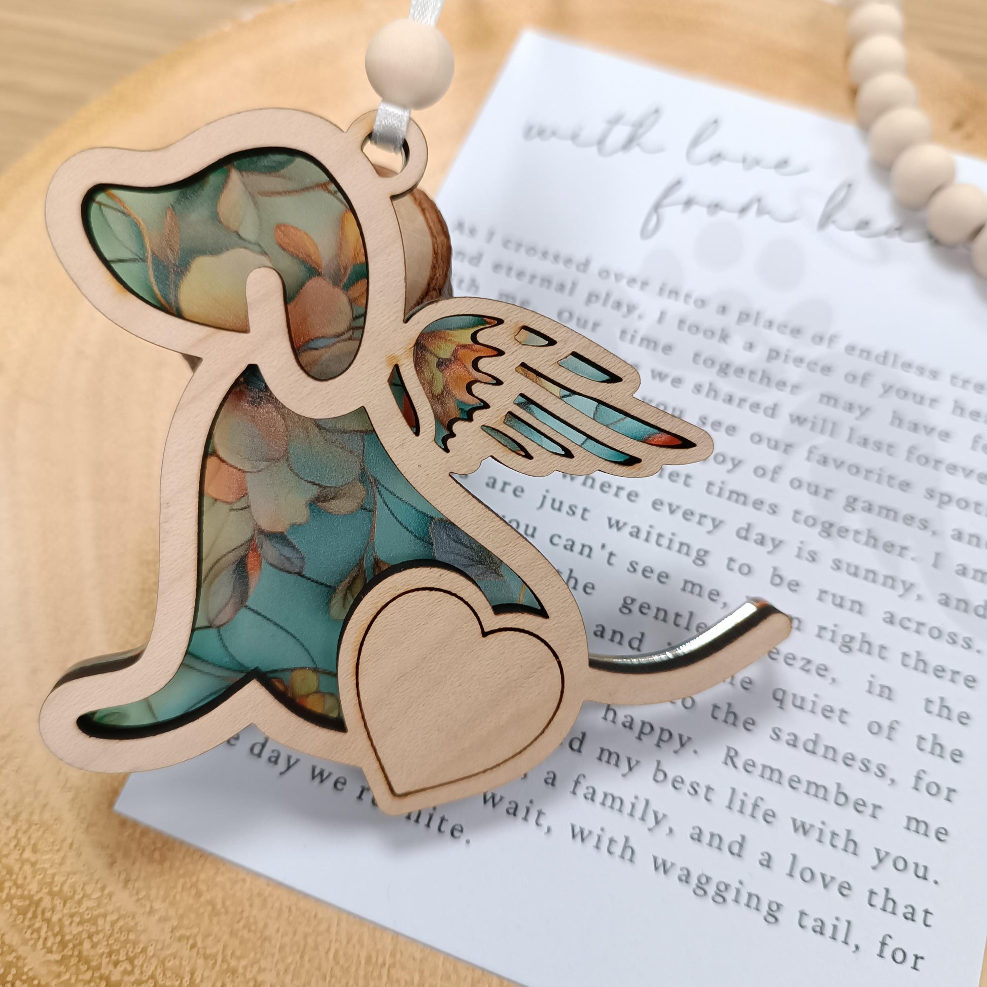 Memorial Dog Suncatcher Gift | Loss of Dog | Dog Christmas Tree | Memorial Pet Poem Gift