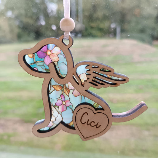 Memorial Dog Suncatcher Gift | Loss of Dog | Dog Christmas Tree | Memorial Pet Poem Gift