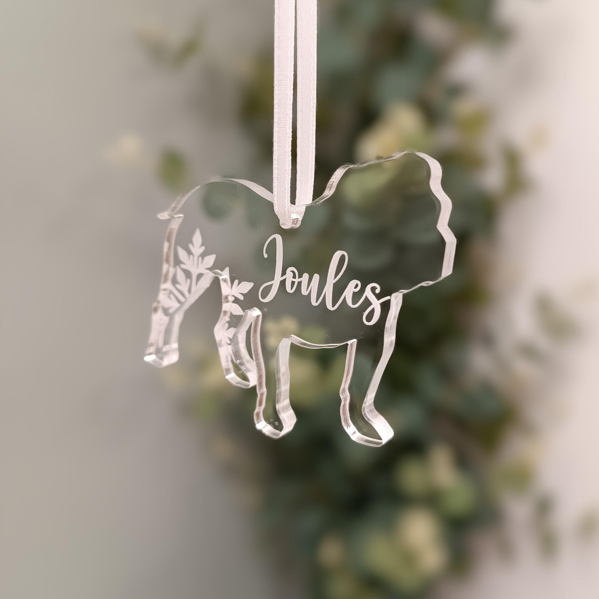 Dog Christmas Tree Ornament | Acrylic Personalised Decoration | Puppy Memorial | 300 Breeds