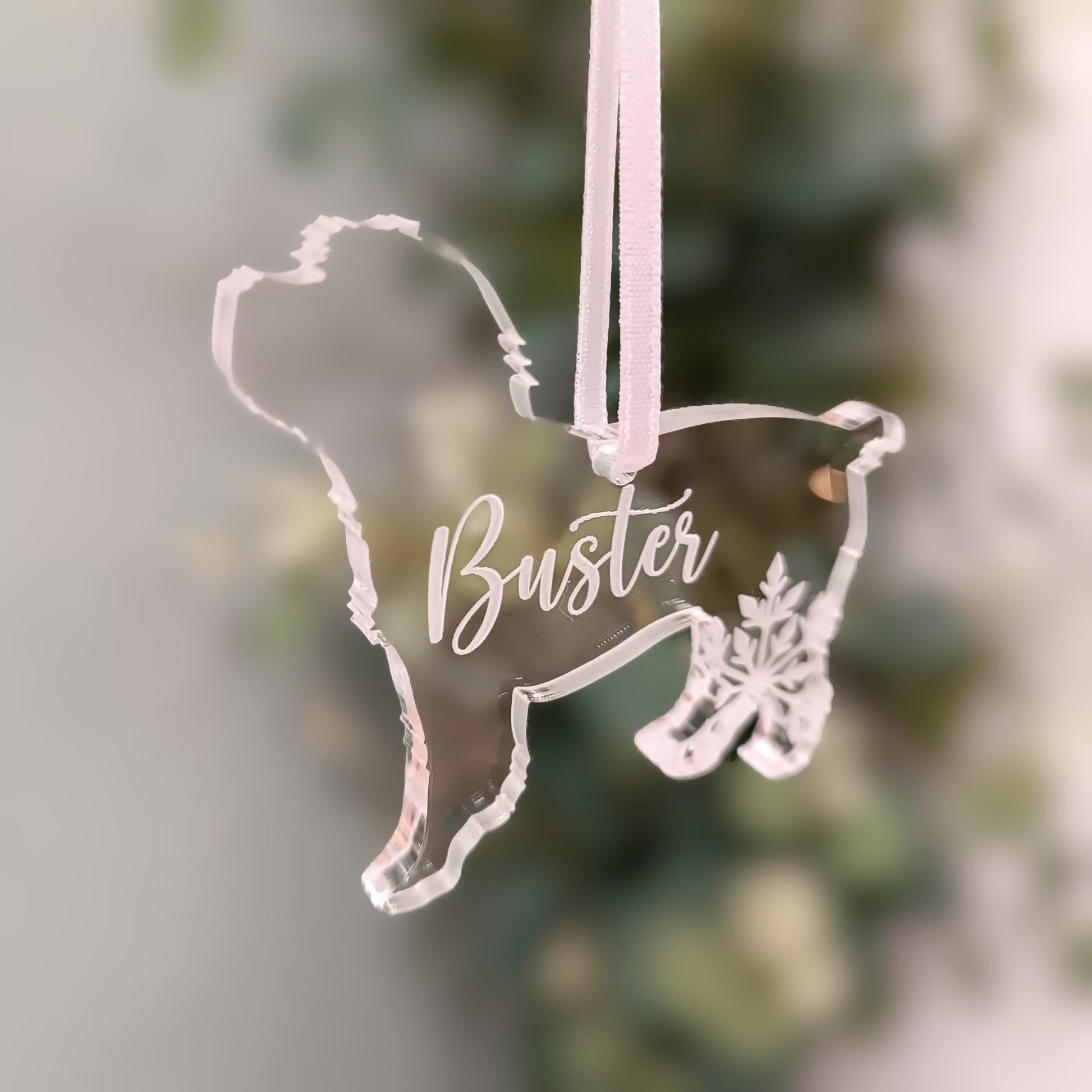Dog Christmas Tree Ornament | Acrylic Personalised Decoration | Puppy Memorial | 300 Breeds