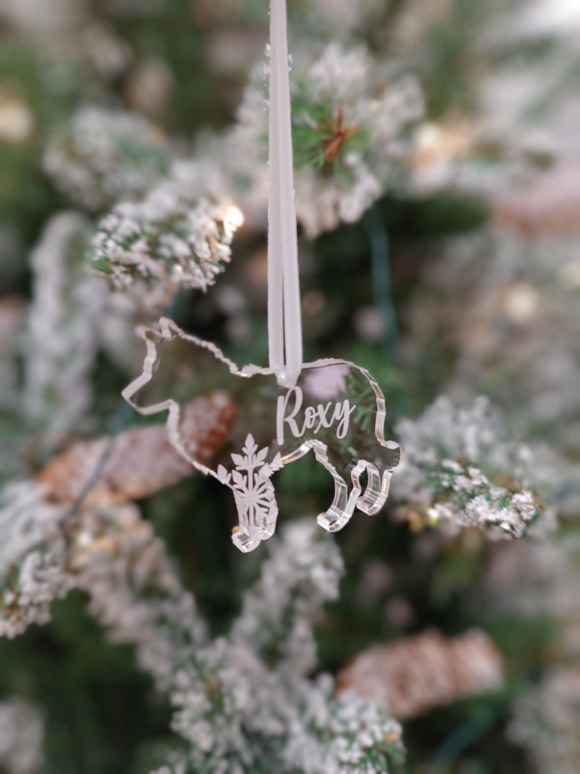 Dog Christmas Tree Ornament | Acrylic Personalised Decoration | Puppy Memorial | 300 Breeds