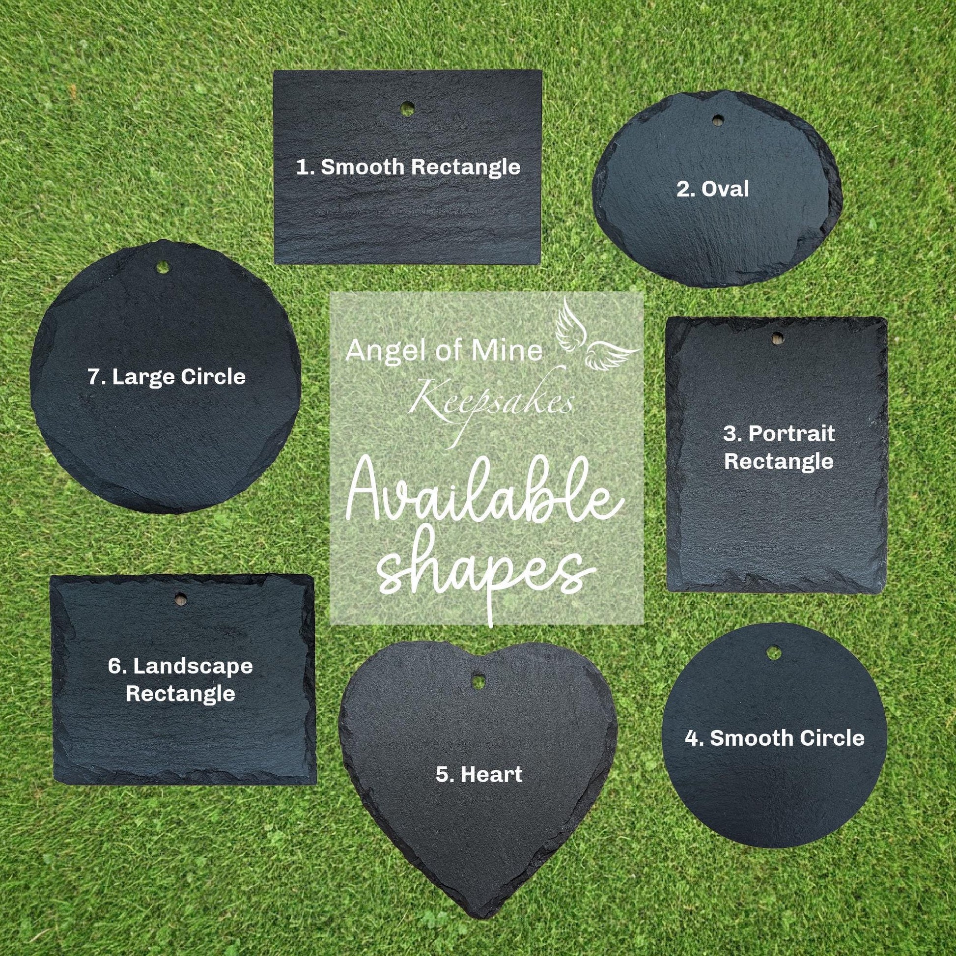 Memorial Slate and Hook | Birth Flower Memorial Plaque | Garden Memorial