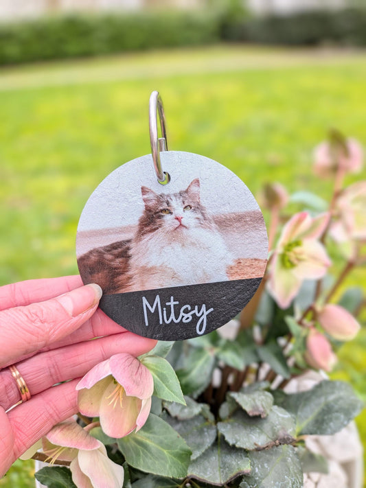 Cat Memorial Slate Plaque | Garden Remembrance | Pet Loss