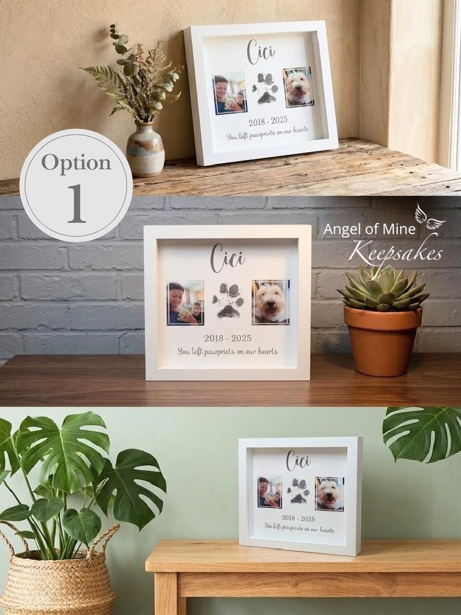 Pet Pawprint Memorial Frame | Pet Loss | Dog Gift