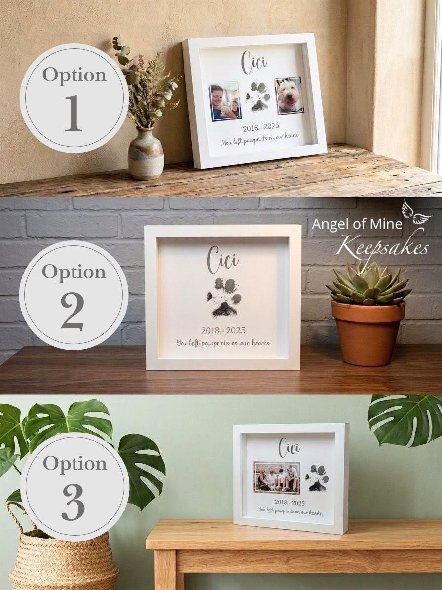 Pet Pawprint Memorial Frame | Pet Loss | Dog Gift