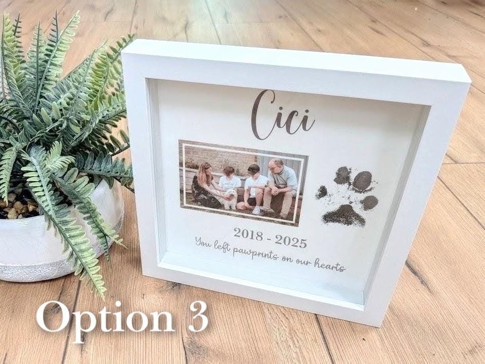 Pet Pawprint Memorial Frame | Pet Loss | Dog Gift