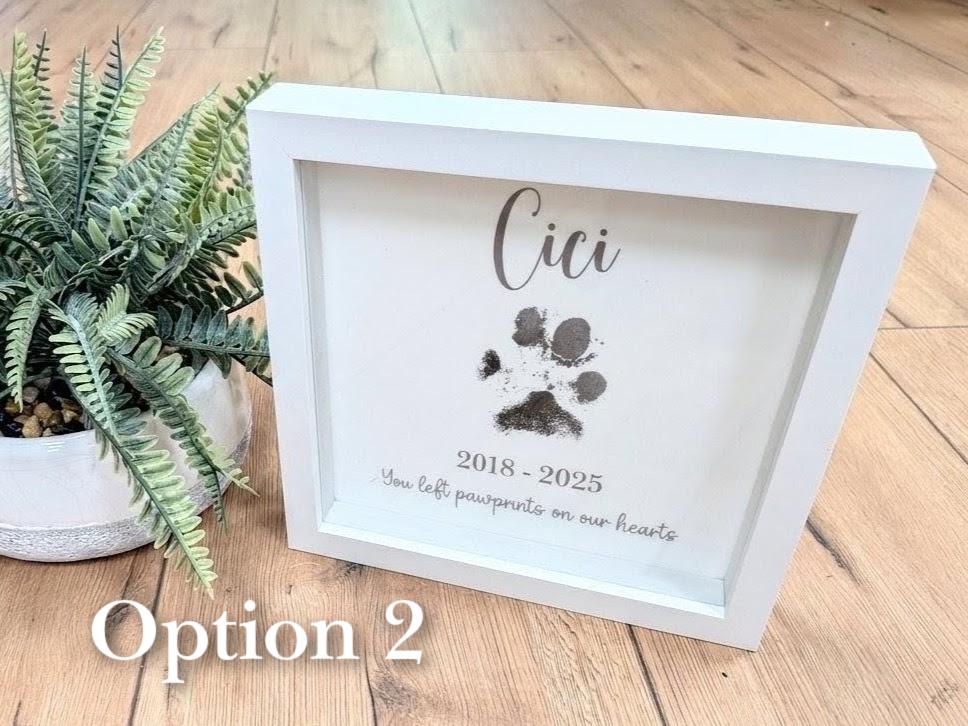 Pet Pawprint Memorial Frame | Pet Loss | Dog Gift