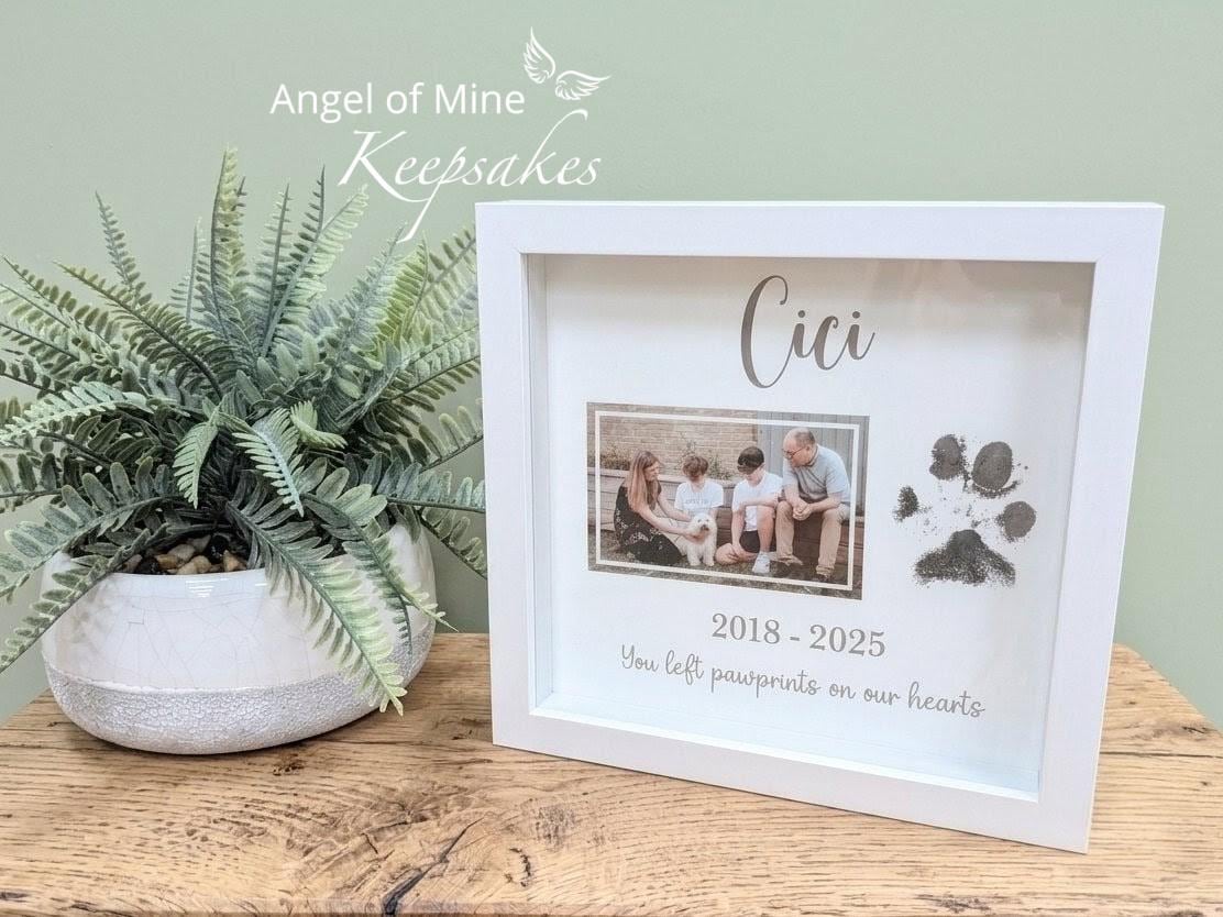 Pet Pawprint Memorial Frame | Pet Loss | Dog Gift