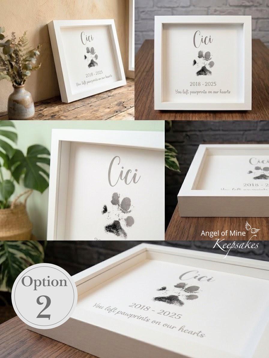 Pet Pawprint Memorial Frame | Pet Loss | Dog Gift