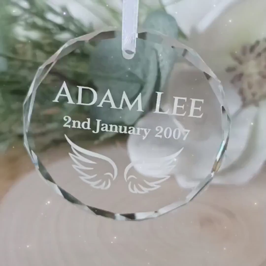 Angel Wings Christmas Tree Ornament | Christmas Bauble | Hanging Decoration | Christmas Tree Ornament | Angel Baby