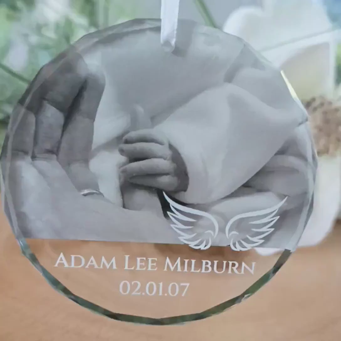 Photo Christmas Tree Ornament | Christmas Bauble | Hanging Decoration | Christmas Ornament | Angel Wings