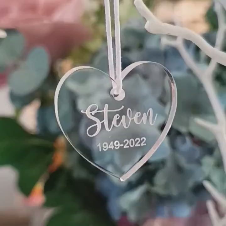 Funeral Favours / In Memory / Heart Funeral Tokens / Personalised Bereavement Keepsake / Wooden Hearts / Memorial Gift