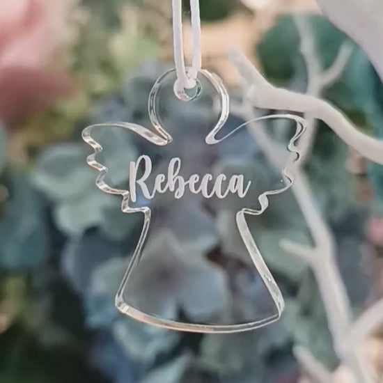 Funeral Memorial Favours / Angel Funeral Tokens / Personalised Bereavement Keepsake / Wooden Angels