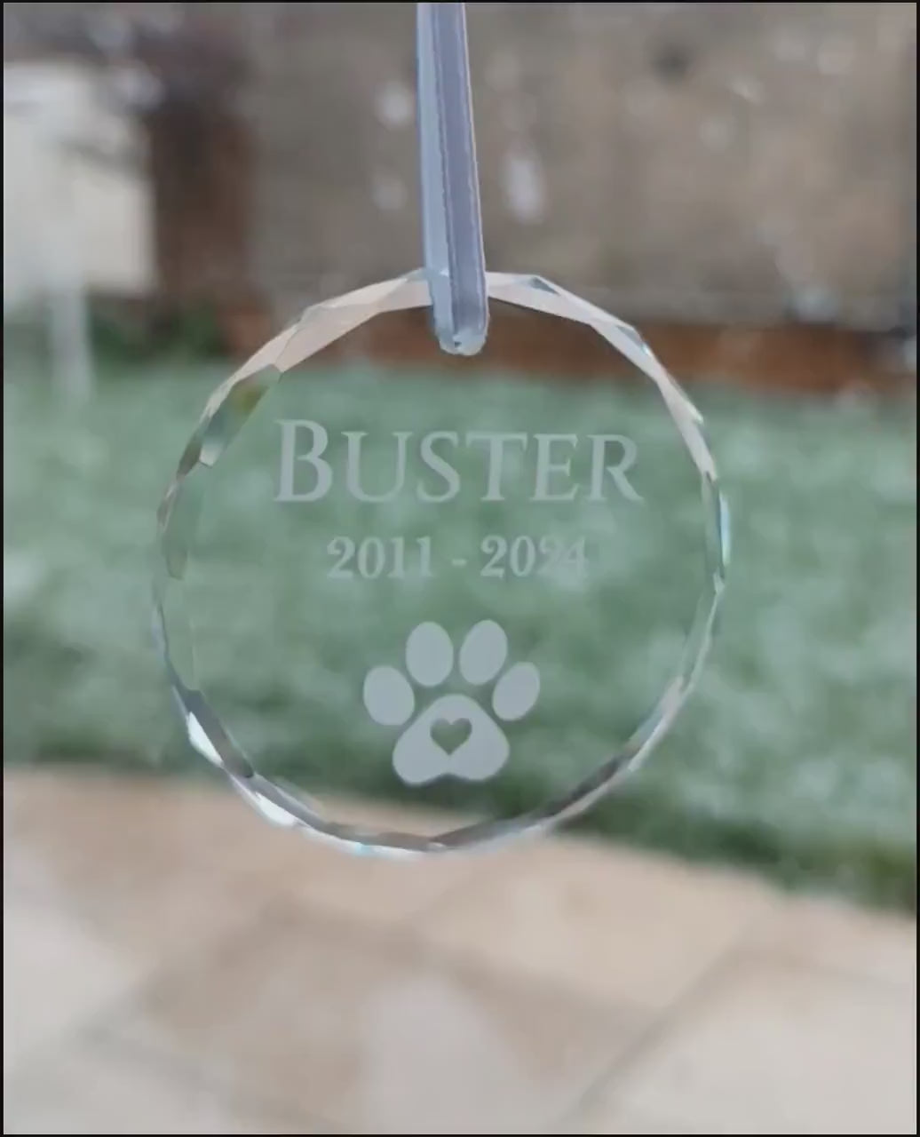 PAW Print Christmas Tree Ornament | Pet Christmas Bauble | Hanging Decoration | Christmas Tree Pet Ornament