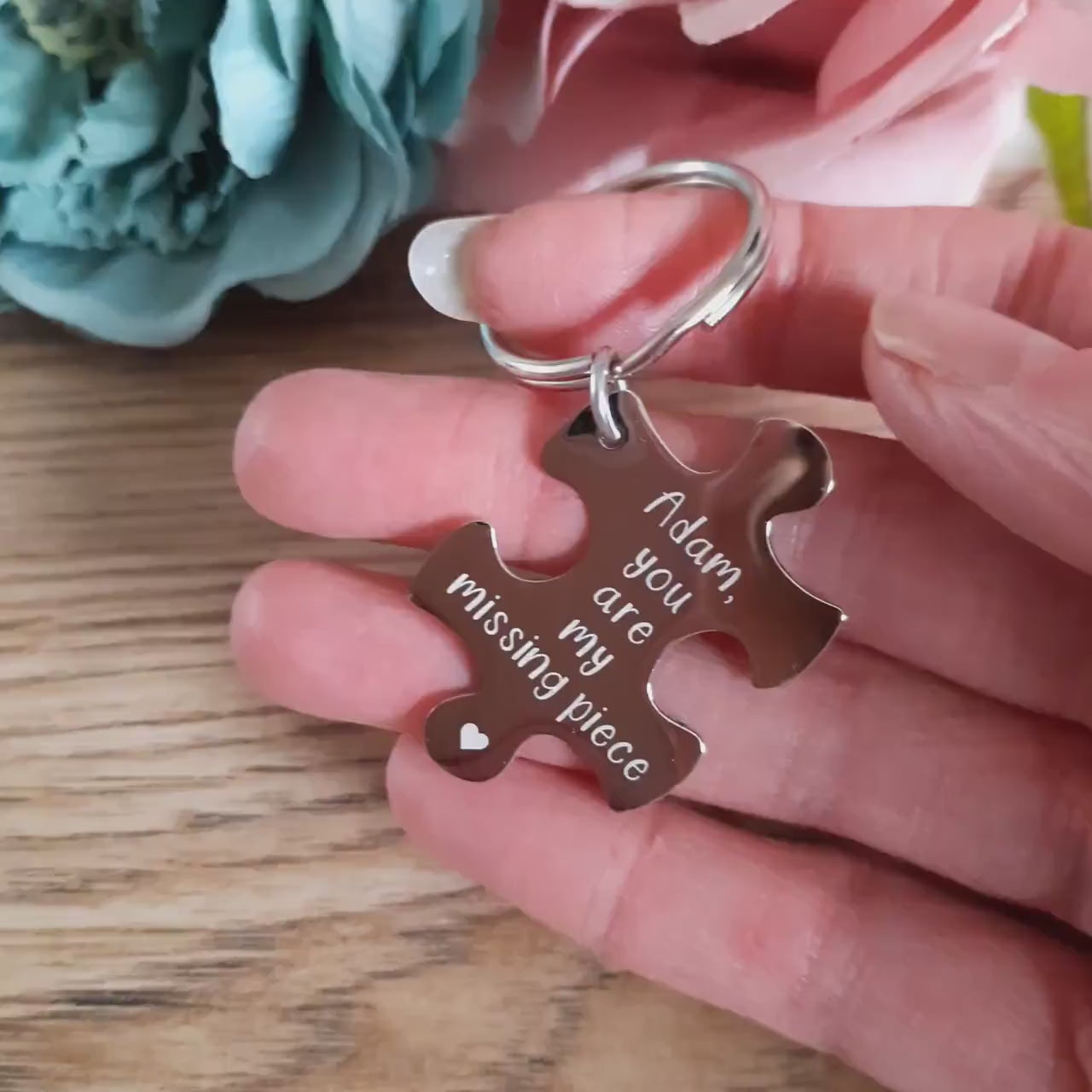 Large Jigsaw Missing Piece Key Ring - Engraved - Bereavement / Remembrance / Baby loss / Miscarriage